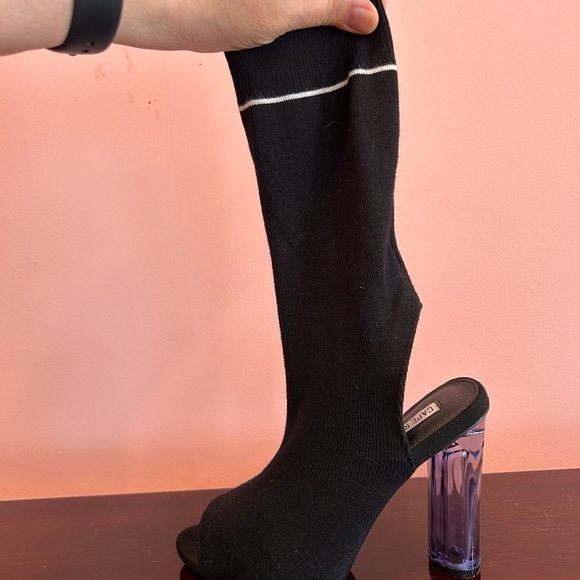 Cape Robbin Block Heel Open Toe Shoes Size 6.5 - Picture 3 of 11